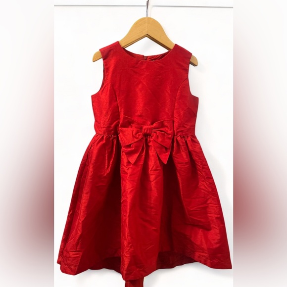 Hope & Henry girl’s Taffeta high low red dress - Picture 2 of 8